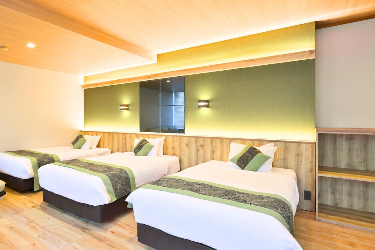 Quarto standard, para não fumantes (Japanese-WesternSuite,SemiOpenairBath) | 1 quarto, cofres nos quartos, Wi-Fi de cortesia, roupa de cama