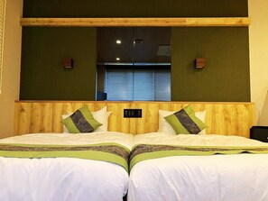 Superior kamer (Modern Japanese Twin, Private Onsen) | 1 slaapkamer, een kluis op de kamer, gratis wifi, beddengoed