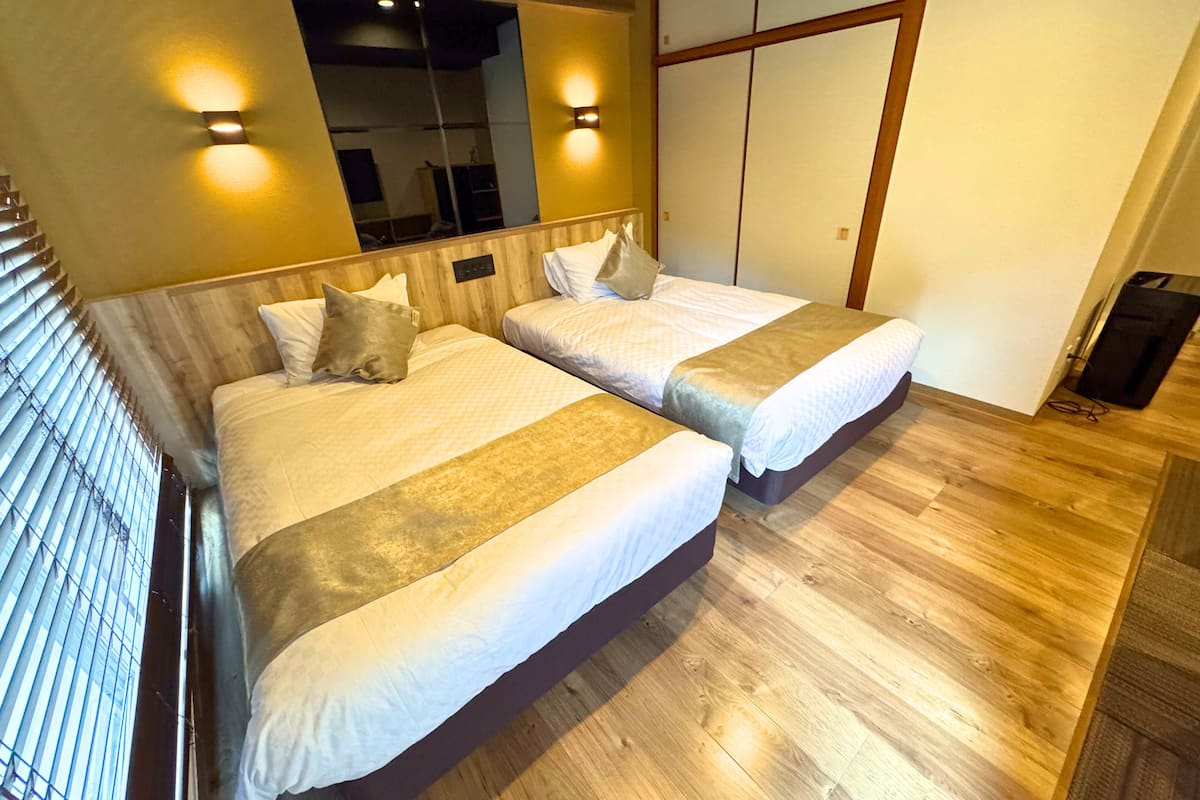 Superior Twin kamer, terras, uitzicht op bergen (Beauty suite, semi-open-air bath) | 1 slaapkamer, een kluis op de kamer, gratis wifi, beddengoed
