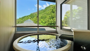 Japanese-Western Suite Room with Semi Open-air Bath | Mountain view