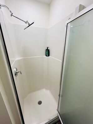 Shower, towels, soap, toilet paper - Modern Basement Suite with Private Entrance - Perfect for a Relaxing Stay! (Winnipeg)