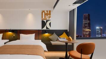 Luxury Double Room | Down comforters, laptop workspace, blackout drapes, soundproofing