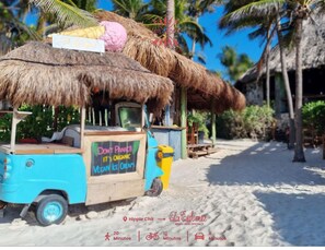 Privatstrand in der Nähe, weißer Sandstrand, Shuttle zum Strand