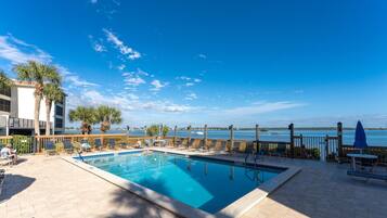 Een verwarmd zwembad