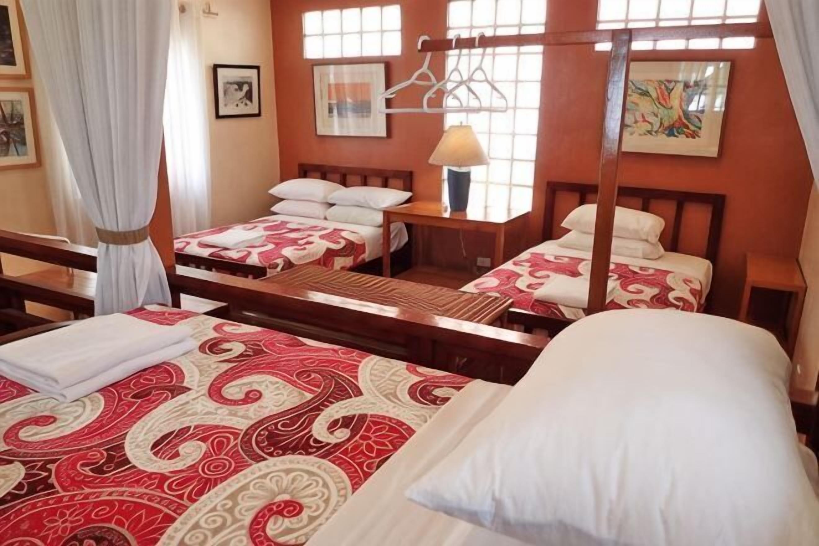 Blackout curtains, free WiFi, bed sheets
