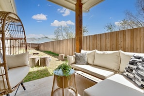 Terrace/patio - Close to Downtown McKinney! Fire Pit | 4BD+Office (McKinney)