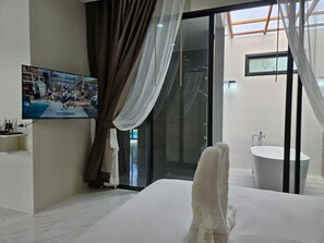 Villa, Private Pool, Pool View | 2 bedrooms, blackout curtains, iron/ironing board, free WiFi