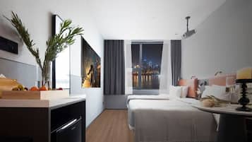 Superior Twin Room, City View | Down duvets, laptop workspace, blackout curtains, soundproofing