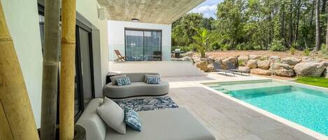 Outdoor pool, a heated pool