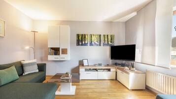 Tv, dvd-afspiller, stereoanlæg