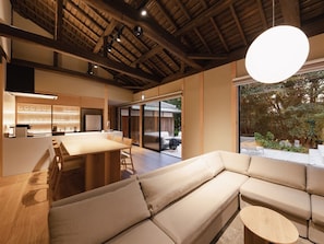[NOZAKI] Suite Private Villa, Garden View, Non Smoking | Living area - NIPPONIA HOTEL Igaueno Castle Town (Iga)