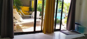 Studio, Pool View | Desk, laptop workspace, iron/ironing board, free WiFi
