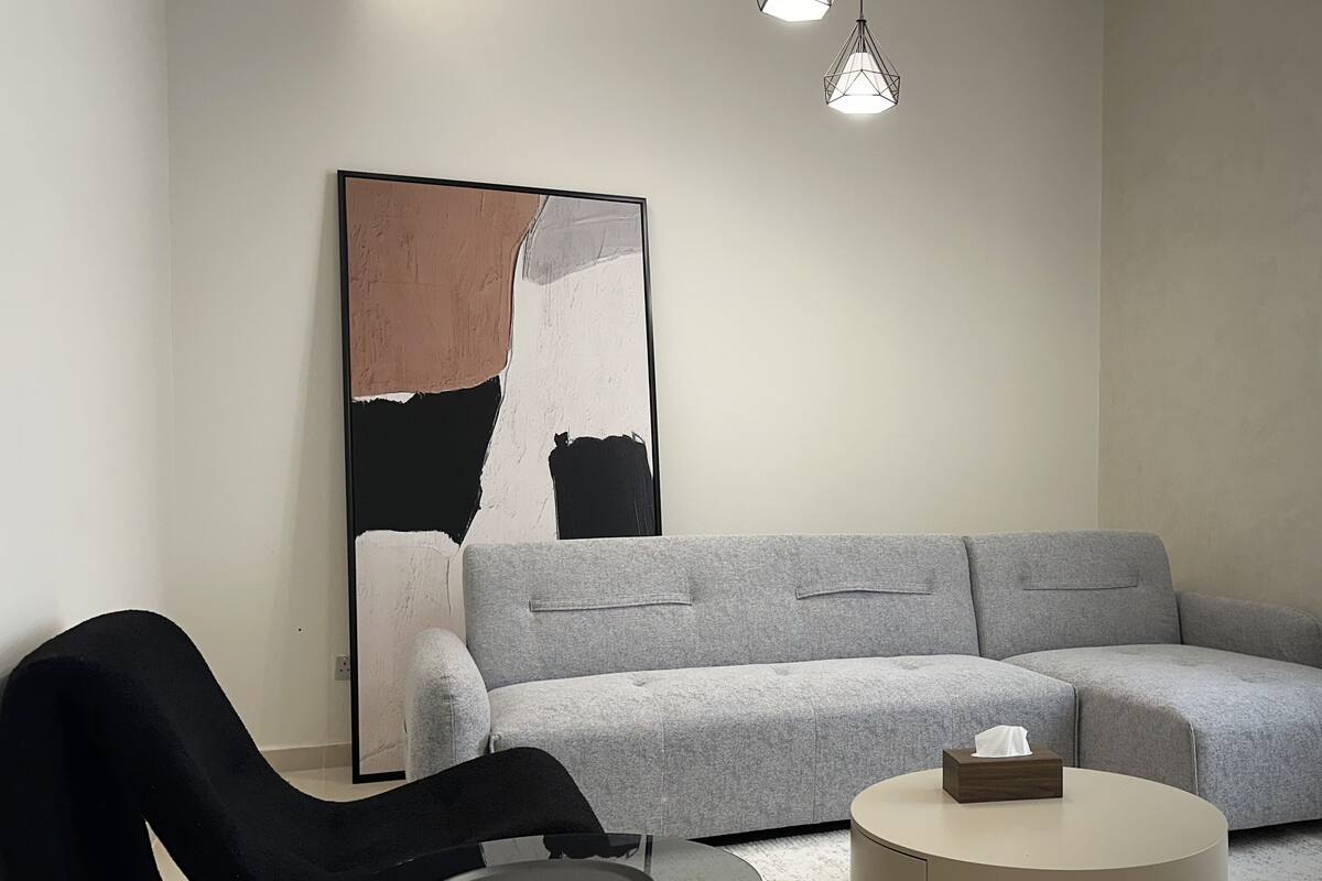 Senior Apartment, 2 Bedrooms, Tower | Living area | 55-inch Smart TV with cable channels