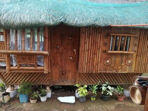 Exterior detail - Aremen Transient, Nipa Hut with shared main house's bathroom (San Juan)