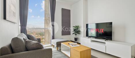 Apartment, 2 Schlafzimmer, Stadtblick | Wohnbereich