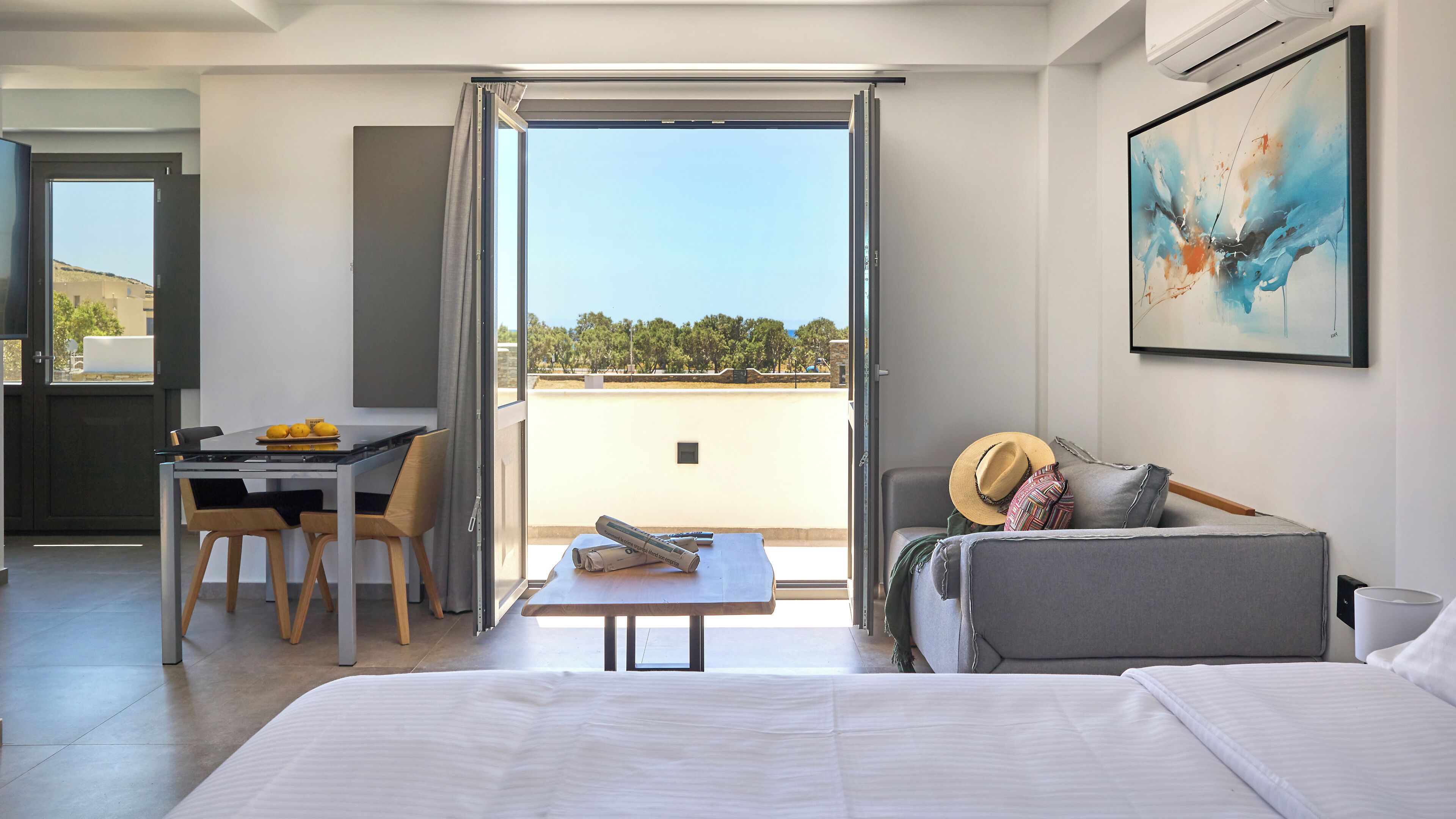 Seaside two-bedroom Maisonette with Sea View | Living area | 42-inch Smart TV with digital channels