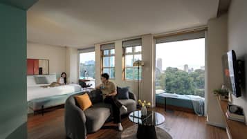 Chambre Exécutive, vue ville | Coffres-forts dans les chambres, Wi-Fi gratuit, draps fournis