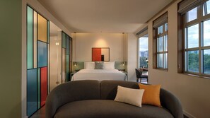 Executive kamer, uitzicht op de stad | Een kluis op de kamer, gratis wifi, beddengoed