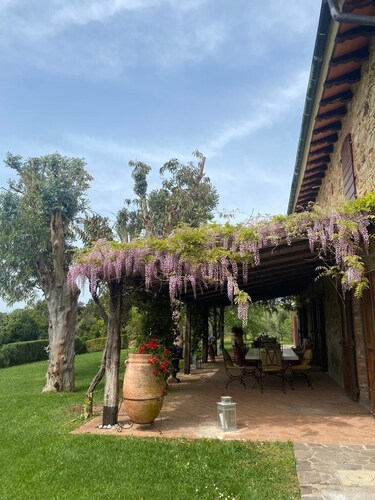 Luxury stone house, large private pool and stunning seaview, 3 golf courses nearby