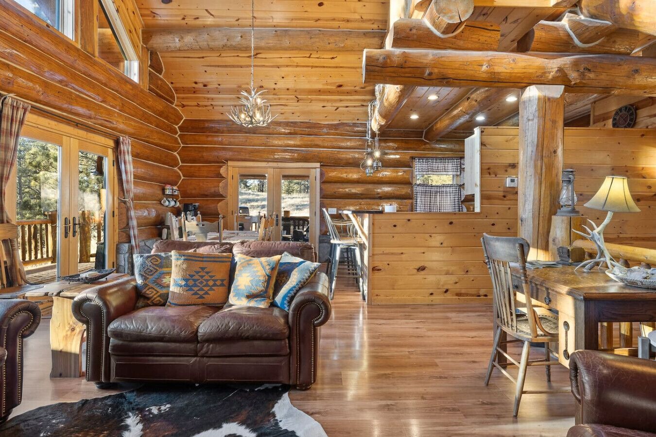 Smart TV, fireplace, foosball, books