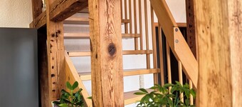 120 qm maisonettappartement in the middle of Weimar with fireplace and sauna