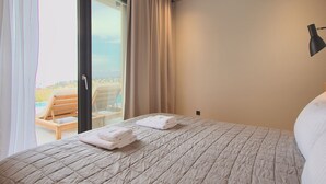 Luxury-Villa, eigener Pool, Meerblick | Ausblick vom Zimmer