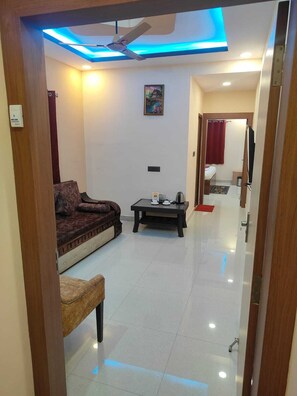 Premium bedding, blackout drapes, soundproofing, free WiFi