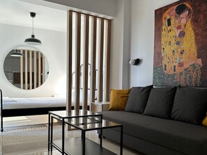 Villa Comfort - havsutsikt - mot havet | Vardagsrum | 55-tums platt-tv med digitalkanaler