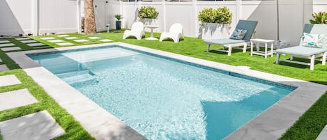A heated pool