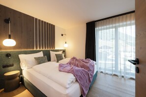 Familienapartment, Balkon, Bergblick