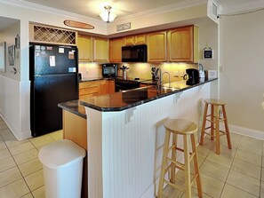 Fridge, microwave, oven, stovetop - Pelican Watch #303 | Great Ocean Views (Carolina Beach)