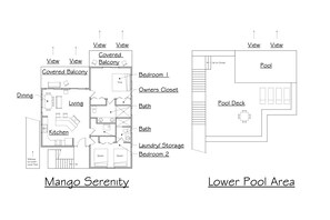 Floor plan - Experience the exquisite Mango Serenity, a spacious condo that offers breathtaking views and an abundance of comfort.  Discover your perfect getaway today! (St John)