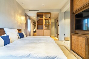 1 多间卧室、床单