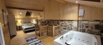 Charming 2-bedroom stone house with  heating svimming pool pleasant İzmir