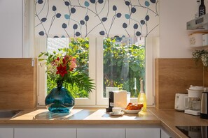 Fridge, oven, stovetop, dishwasher