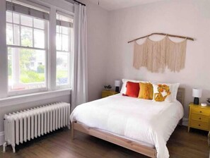 1 bedroom, desk, iron/ironing board, travel cot