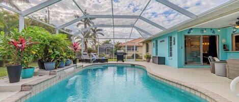 Et oppvarmet basseng