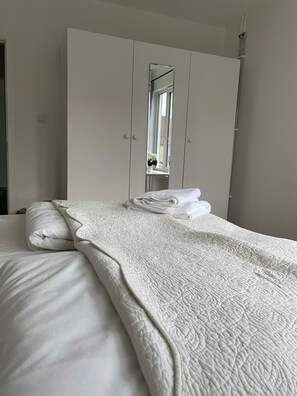 Superior Apartment, 2 Twin Beds | 1 bedroom, desk, blackout drapes, iron/ironing board