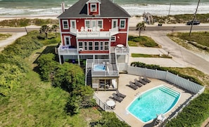 Exterior - Beachfront, private dock, private pool & hot tub, pool table, ping pong (North Topsail Beach)