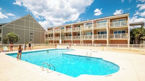 Pool - Beach Retreat: Oceanfront Upper Level Corner Unit Close to Community Pool (Oak Island)