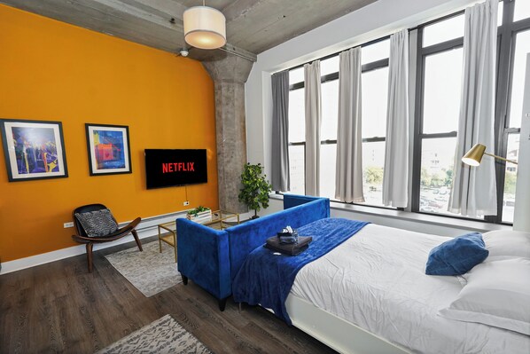 1 bedroom, iron/ironing board, travel crib, free WiFi