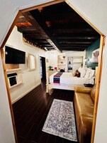 Quarto casal família, vista para o jardim | Ferros/tábuas de passar roupa, Wi-Fi de cortesia