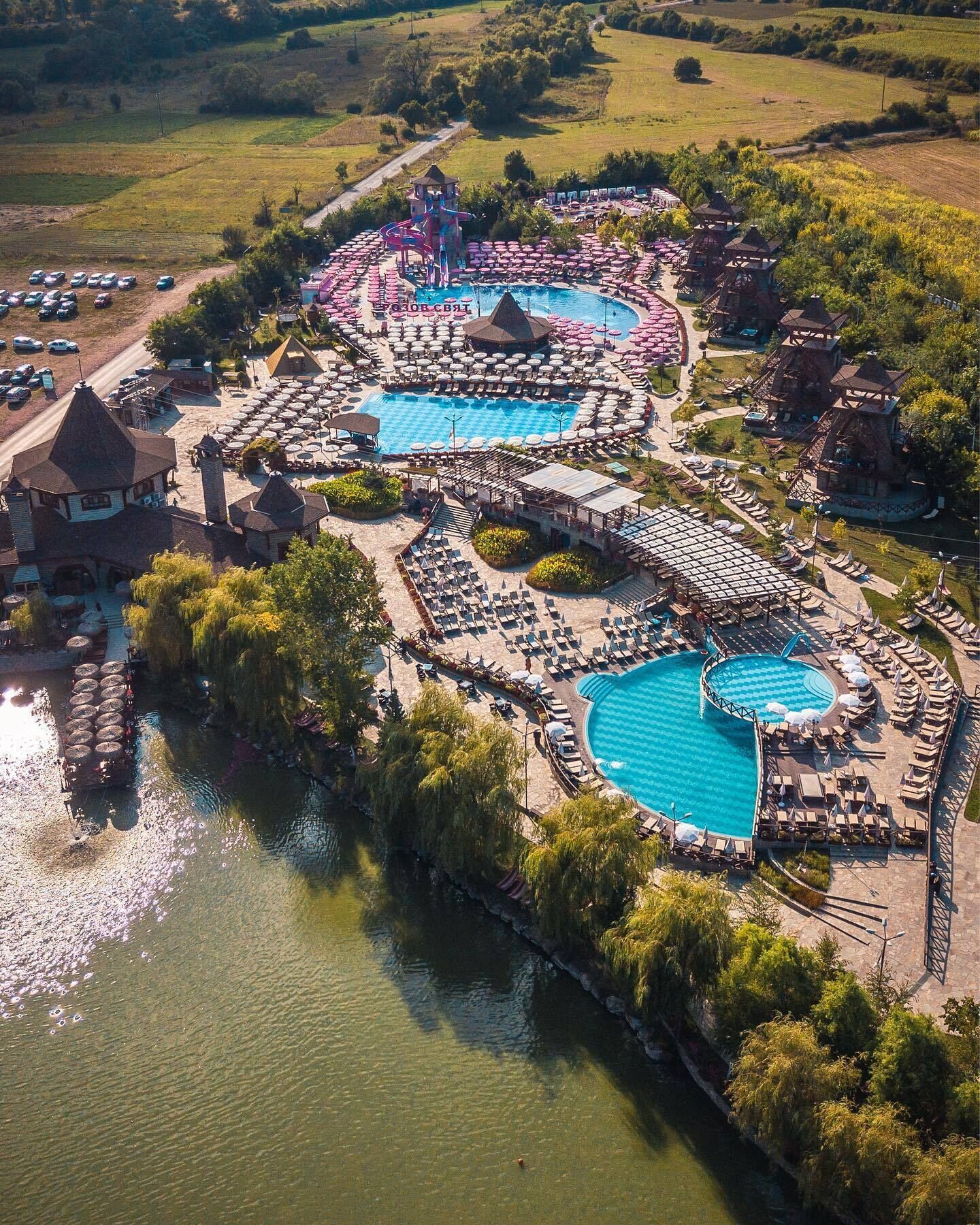 Outdoor banquet area