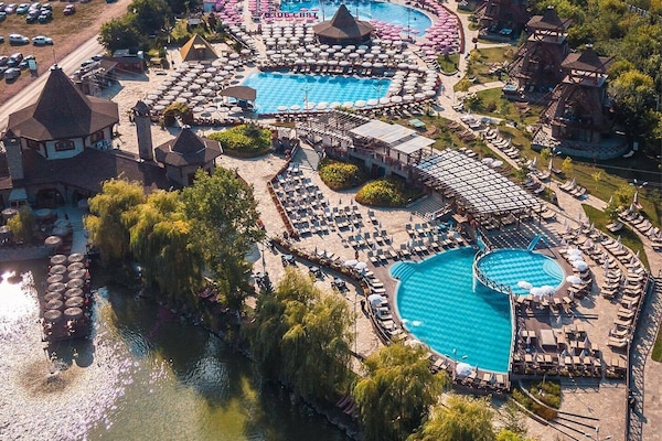 Outdoor banquet area