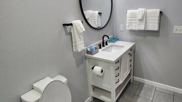 Free toiletries, hair dryer, towels