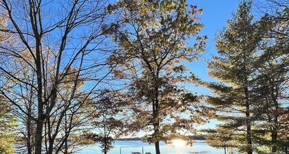 Beautiful 4-Bedroom Waterfront Log Home in Danbury, Wisconsin
