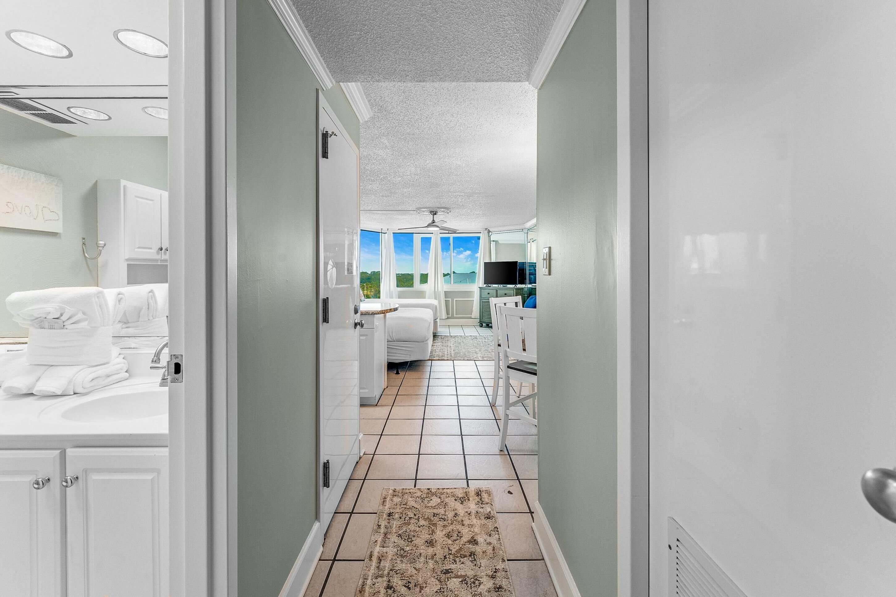 Estúdio, vista para o mar | Área de estar | Pebolim, mesa de pingue-pongue