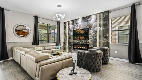 House, Multiple Beds, Pool Access, Pool View (1429TH CG) | Living area | 42-inch flat-screen TV with digital channels