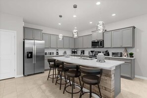 House, Multiple Beds, Pool Access (3703LA WIR) | Private kitchen - Luxury Themed Villa With Pool Near Disney & Attractions (Davenport)