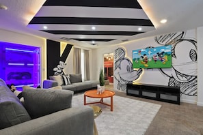 House, Multiple Beds, Pool Access (2947FS SL) | Living area - Epic Family Getaway: Themed Villa Near Disney ! (Kissimmee)